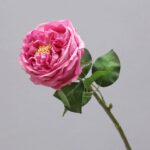 Realistic pink real touch artificial rose bouquet perfect for wedding or permanent home decor accents.