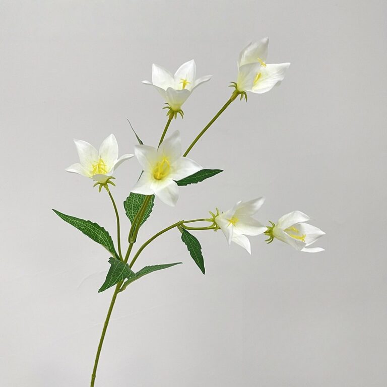 Artificial white silk balloon flower stems perfect for wedding centerpieces and elegant home decoration.