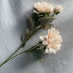 Realistic silk dahlia bouquet for wedding or home decor, featuring beautiful artificial flower stems.
