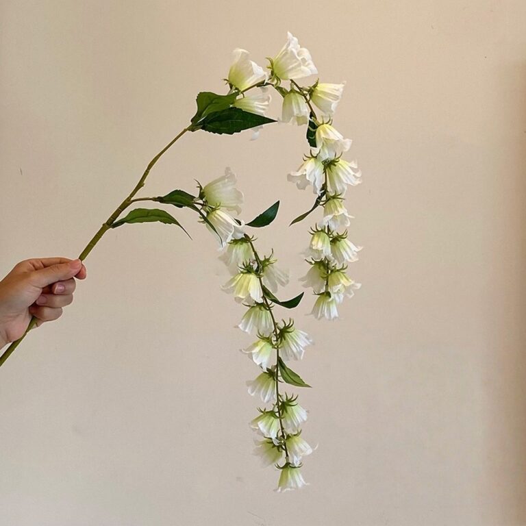 Silk-Bluebell faux flower stems perfect for artificial wedding flowers and home decor arrangements.