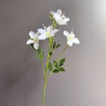 Bouquet of realistic silk white lilies perfect for artificial floral arrangements or home decor.