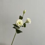 Artificial silk Platycodon flowers on the stem, perfect for home decor.