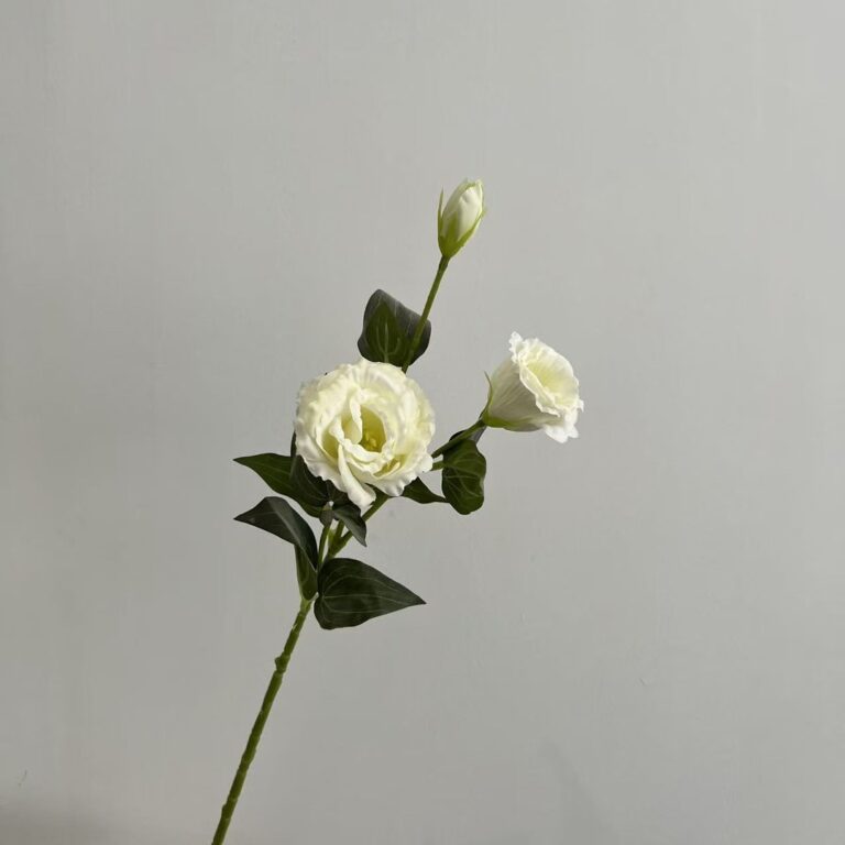 Artificial silk Platycodon flowers on the stem, perfect for home decor.