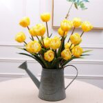 Silk Tulip 3 Heads - FSQHYJX4005 artificial flower in yellow