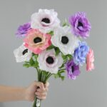 Bouquet of realistic faux flower stems perfect for wedding artificial flowers and home decor.
