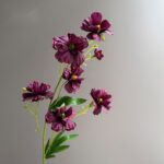 Artificial silk butterfly peonies in deep purple and magenta hues, perfect for floral home decor.