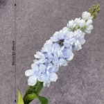 Light blue delphinium artificial flower stem, 85cm long