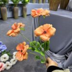 Silk anemone (4 heads) TJXH3002 in orange