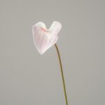 Artificial white EVA Anthurium flower, perfect faux floral decor for crafts and home accents.