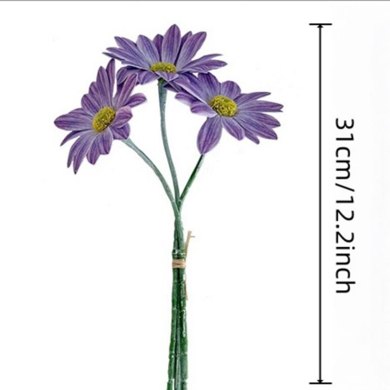 Real touch fake daisy flower arrangement, 31cm artificial bouquet for home decor