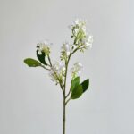 Artificial white silk jasmine branch perfect for home decor, wedding accents, or floral arrangements.