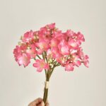 Pink silk jasmine bouquet with realistic artificial flowers for everlasting decor and gifts.