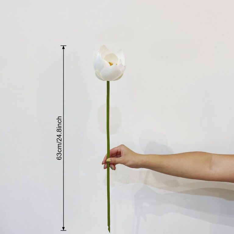 3D Silk Lotus Flower Decoration - Elegant artificial floral centerpiece display.
