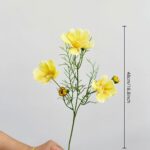 Silk cosmos spray ZZHY3005, size and stem length reference