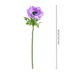 Realistic artificial corn poppy stem, perfect for wedding centerpieces or modern home decor.
