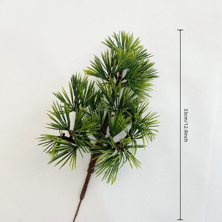 Realistic faux flower stems of deep green Pu leaves, perfect for artificial wedding flowers and home decor.