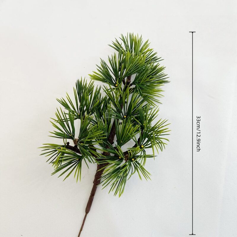 Realistic faux flower stems of deep green Pu leaves, perfect for artificial wedding flowers and home decor.
