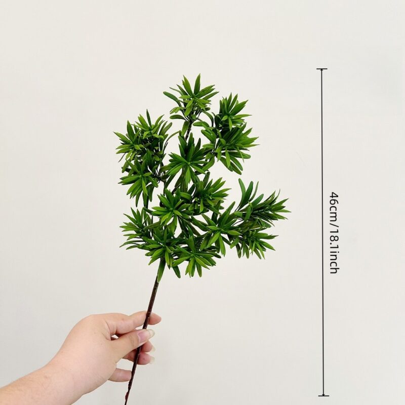 Realistic faux flower stems: Artificial green leaves suitable for wedding and home decor.