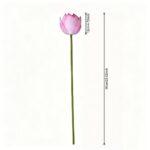 Realistic artificial silk pink lotus flower arrangement for home decor, measuring 60cm tall.