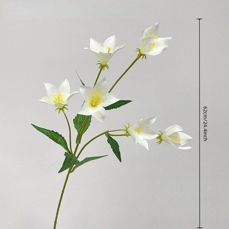 Realistic white silk balloon flowers perfect for wedding arrangements or elegant home decor.