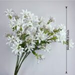 Artificial white silk lily bouquet for realistic home or wedding decor