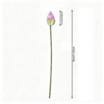 Artificial silk lotus flower on a tall stem, perfect for home floral decor and arrangements.