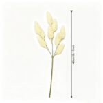 Faux bunny tail plumes bouquet featuring nine creamy white plastic accents for decor.