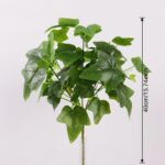 Artificial PVC leaves arrangement of lush green foliage for home decor or event staging.