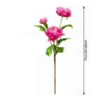 Silk Peony artificial flowers arrangement with three pink blooms for home decor