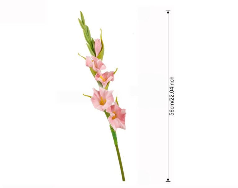Artificial pink glads flower spray arrangement for elegant home and event decor.