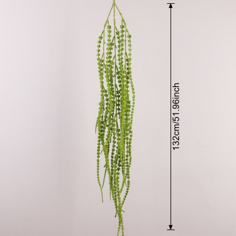 Artificial cascading floral garland vine decoration measuring 132cm for room decor.