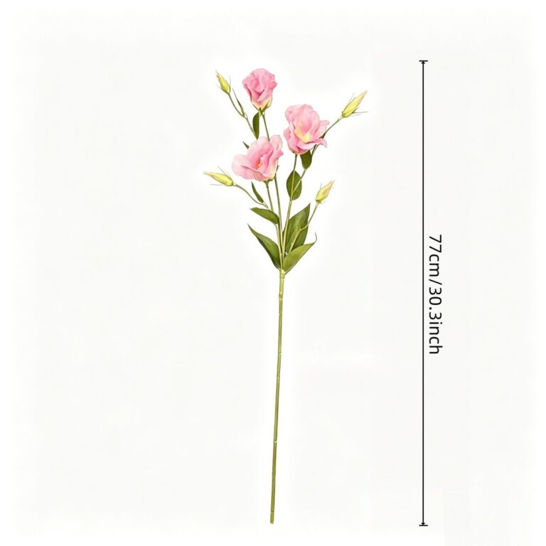 Artificial silk Platycodon balloon flowers featuring pink blooms and green foliage.