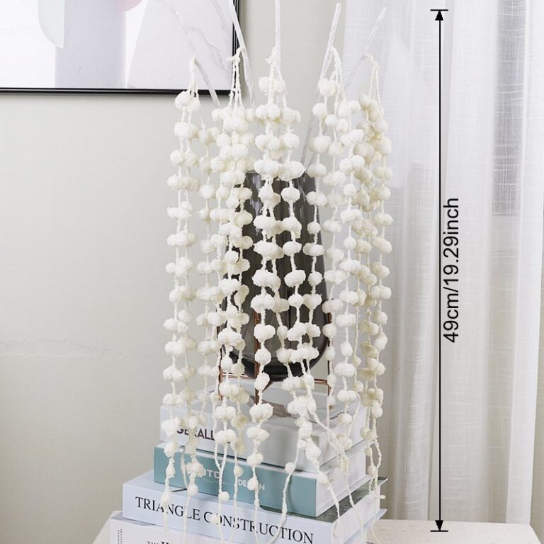 Decorative white faux foam hanging flower garland centerpiece for home decor