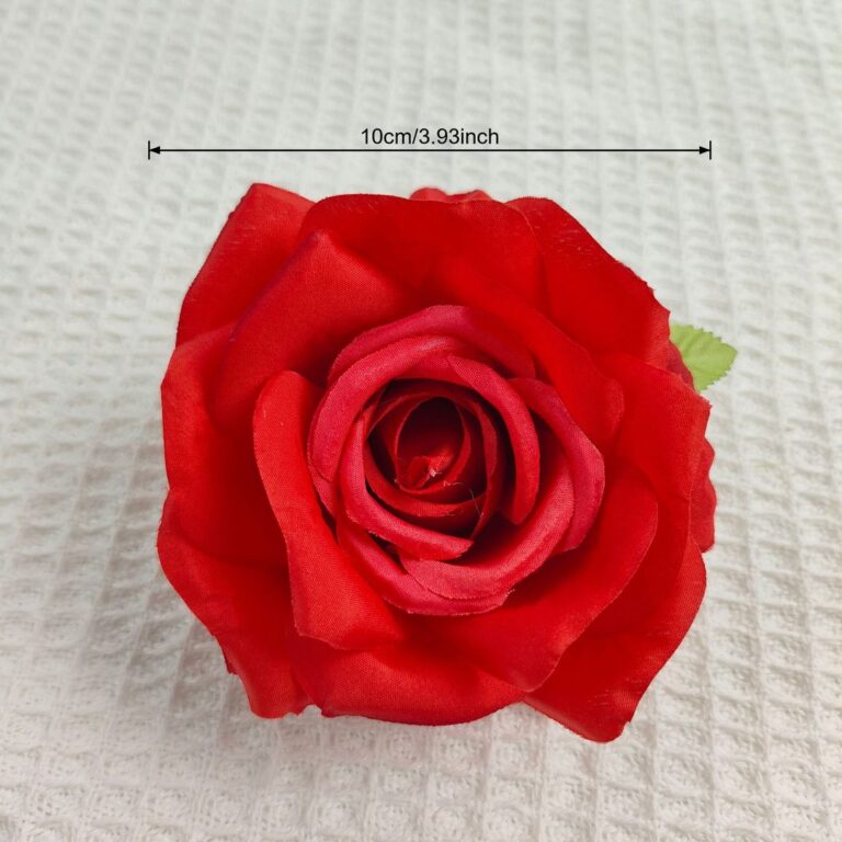 Silk Rose Head 10 Cm - TJLX1000 artificial flower size and dimensions