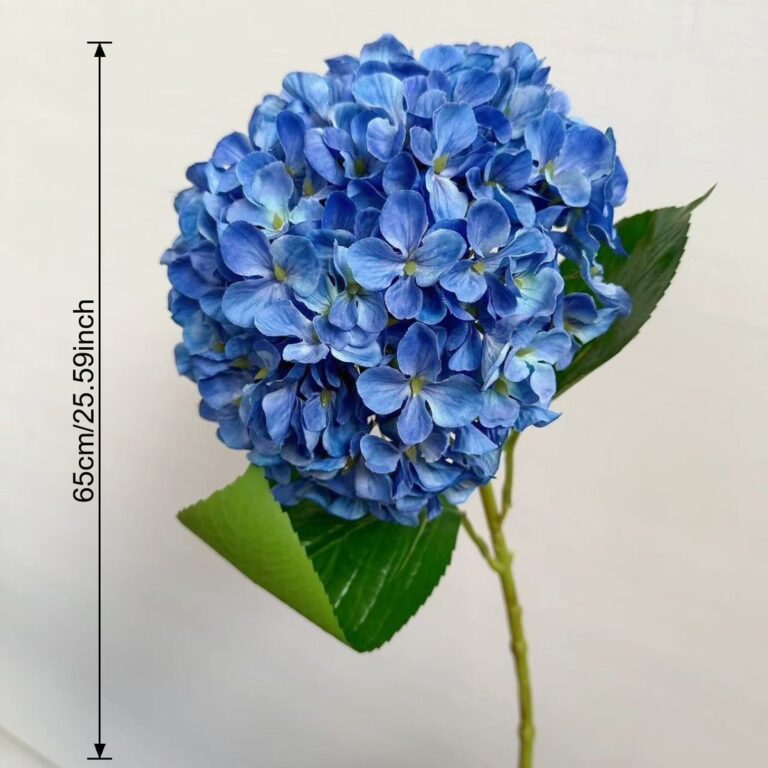 3D Silk Hydrangea - TJXH8005 artificial flower size and dimensions