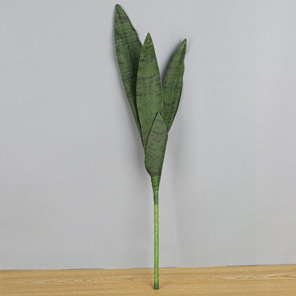 Artificial snake plant faux indoor potted greenery for home decor.