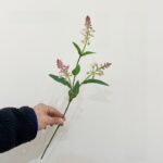 Silk flower artificial lavender branch bouquet for home decor display.