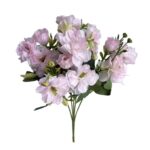 Pink silk flower bouquet featuring realistic artificial camellias for decoration and home decor.