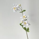 White artificial flower columbine bloom, a beautiful silk flower arrangement by nb8 floral.