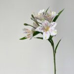 Artificial silk lily flower arrangement, perfect for everlasting floral home decor.
