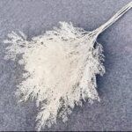 Bundle of artificial white frost foliage for delicate seasonal floral arrangements.