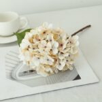 Realistic silk hydrangea bouquet for home decor and floral arrangements