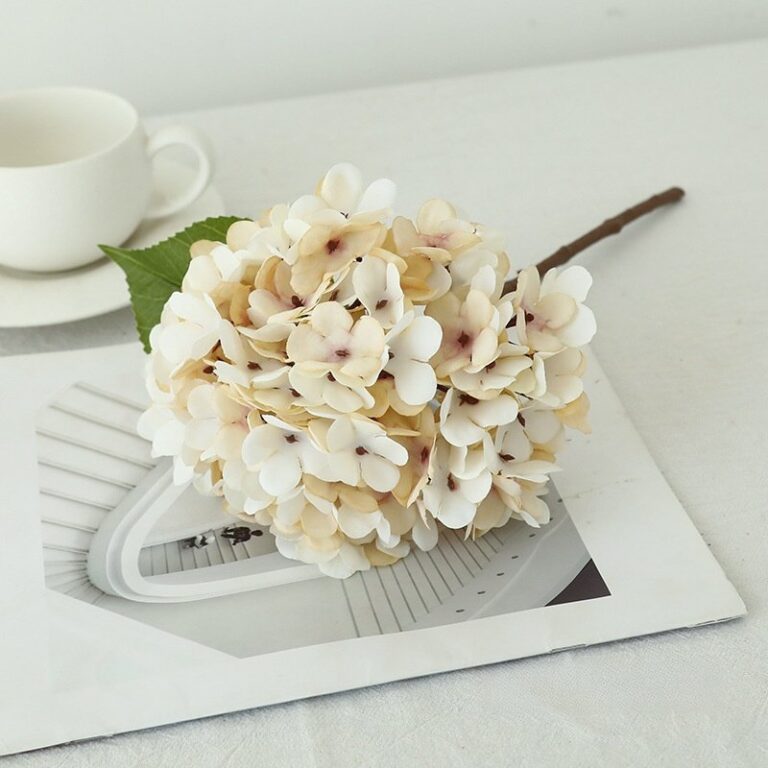 Realistic silk hydrangea bouquet for home decor and floral arrangements