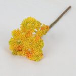 Cluster of yellow artificial flower fruit on a stem - Perfect silk flower decor.