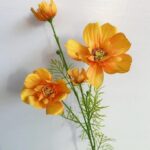 Silk Cosmos 4 Heads - J-TJXH4002 artificial flower in yellow