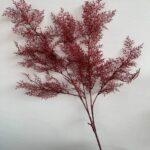 Deep red artificial spray flower branch suitable for silk floral arrangements and decor.