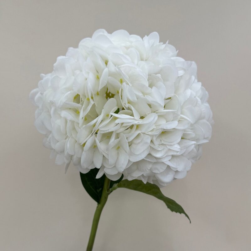 Real Touch Artificial White Hydrangea Stem 29.5" | Silk Flower Decor