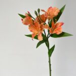 Cluster of artificial silk lilies in vibrant orange hues, perfect for everlasting home decor.