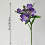 Stunning artificial flower lilies in deep purple and white, perfect for everlasting home decor.
