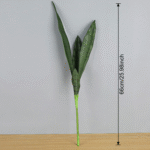 Realistic faux snake plant leaf decor made of durable PVC for artificial plants.